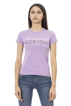 Trussardi Action Purple Cotton Women T-Shirt - Zeiniez