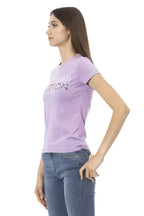 Trussardi Action Purple Cotton Women T-Shirt - Zeiniez