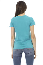 Trussardi Action Light Blue Cotton Women T-Shirt - Zeiniez