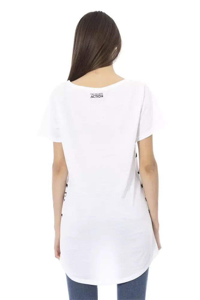Trussardi Action White Cotton Women T-Shirt - Zeiniez