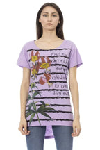 Trussardi Action Purple Cotton Women T-Shirt - Zeiniez