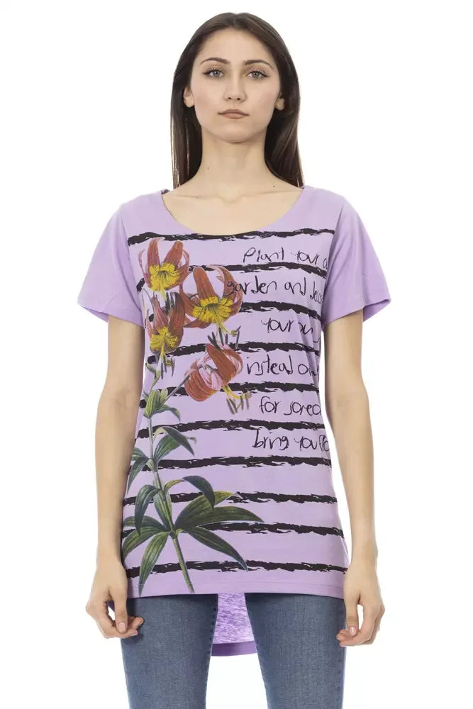 Trussardi Action Purple Cotton Women T-Shirt - Zeiniez