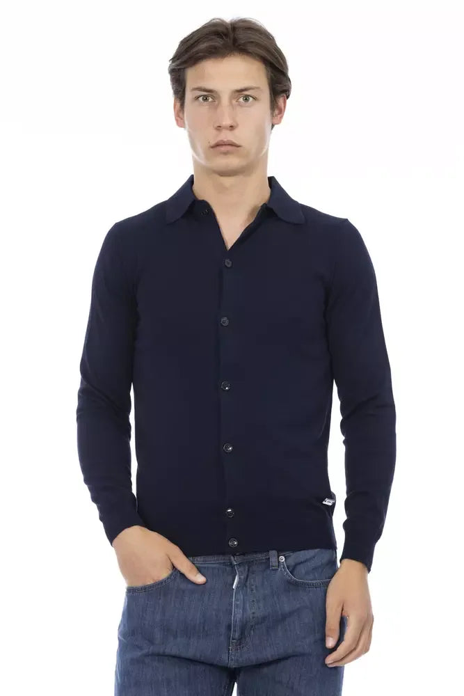 Baldinini Trend Blue Cotton Men Shirt - Zeiniez