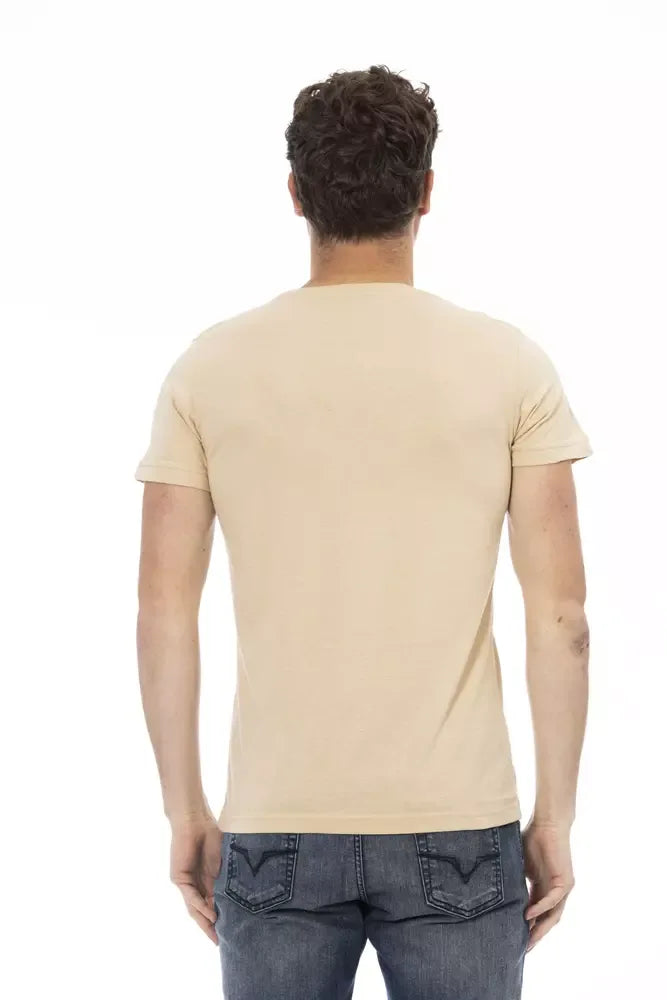 Trussardi Action Beige Cotton Men's T-Shirt - Zeiniez