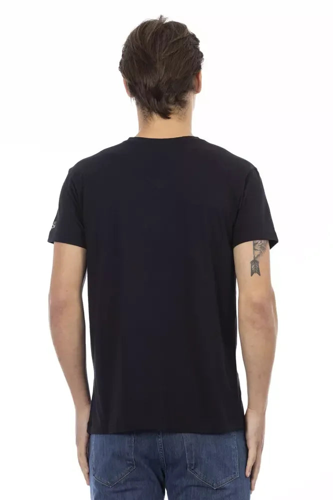 Trussardi Action Black Cotton Men's T-Shirt - Zeiniez