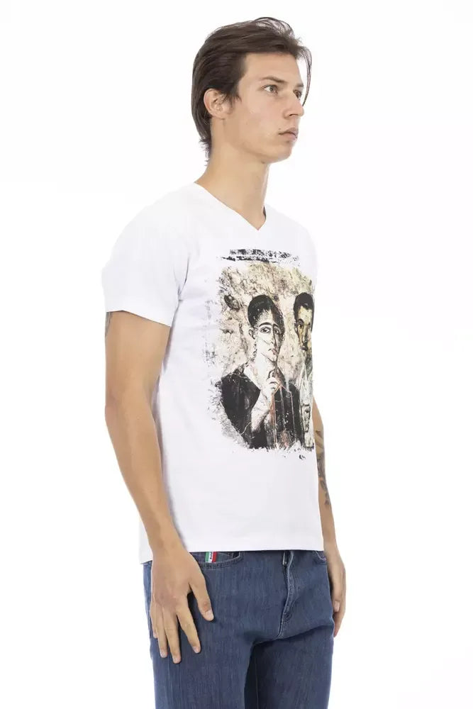 Trussardi Action White Cotton T-Shirt - Zeiniez
