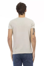 Trussardi Action Beige Cotton Men T-Shirt - Zeiniez