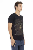 Trussardi Action Black Cotton Men's T-Shirt - Zeiniez