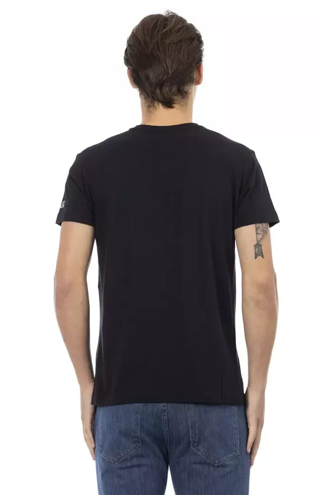 Trussardi Action Black Cotton Men's T-Shirt - Zeiniez