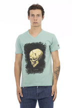 Trussardi Action Green Cotton Men T-Shirt - Zeiniez