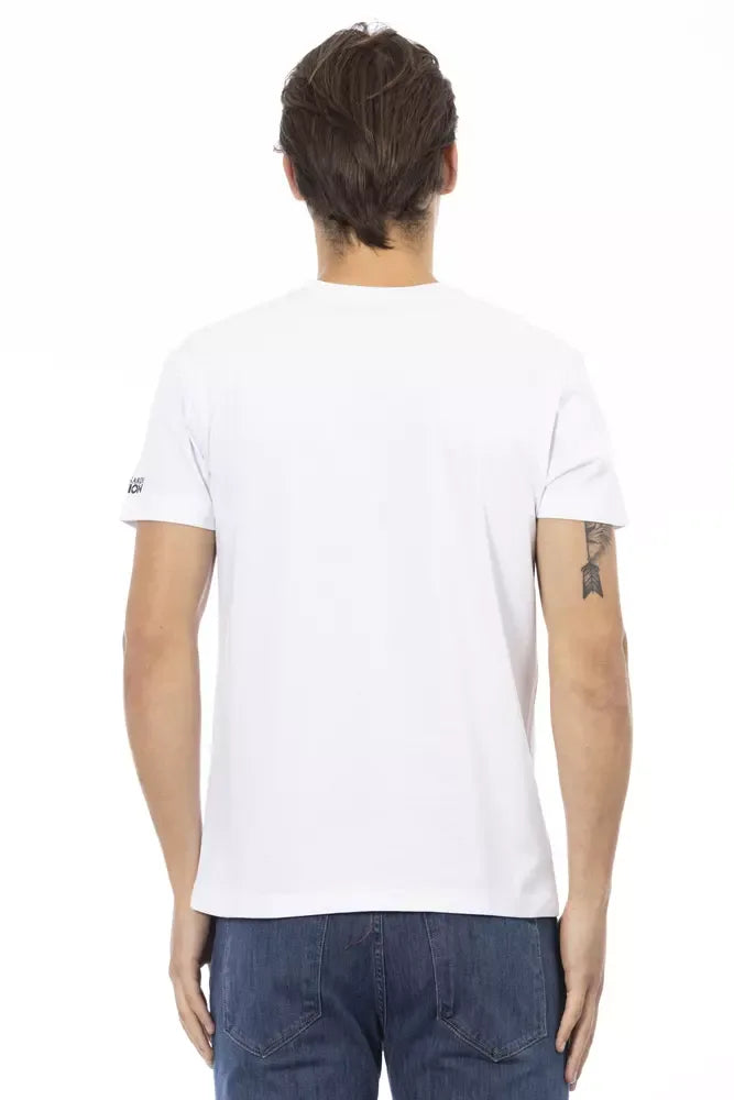 Trussardi Action White Cotton Men T-Shirt - Zeiniez