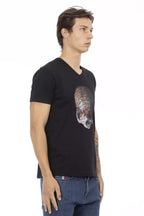 Trussardi Action Black Cotton Men T-Shirt - Zeiniez