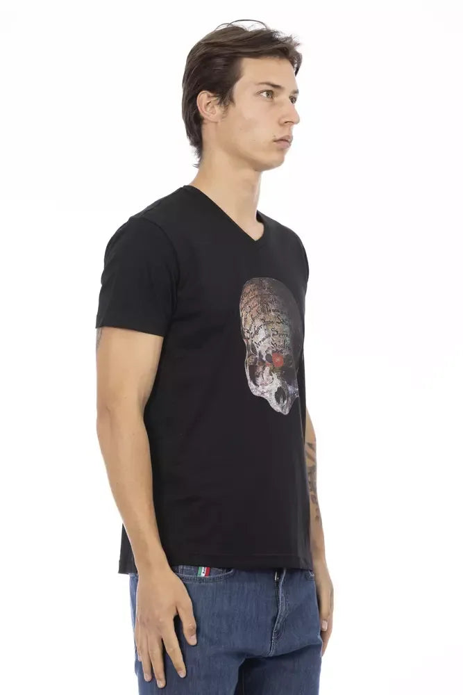 Trussardi Action Black Cotton Men T-Shirt - Zeiniez