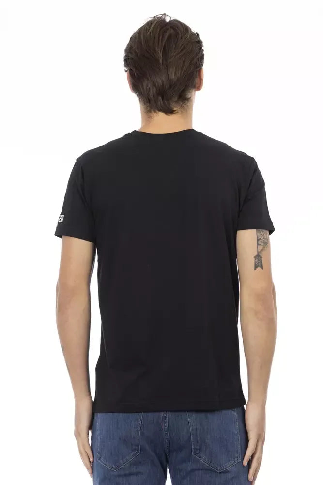 Trussardi Action Black Cotton Men T-Shirt - Zeiniez