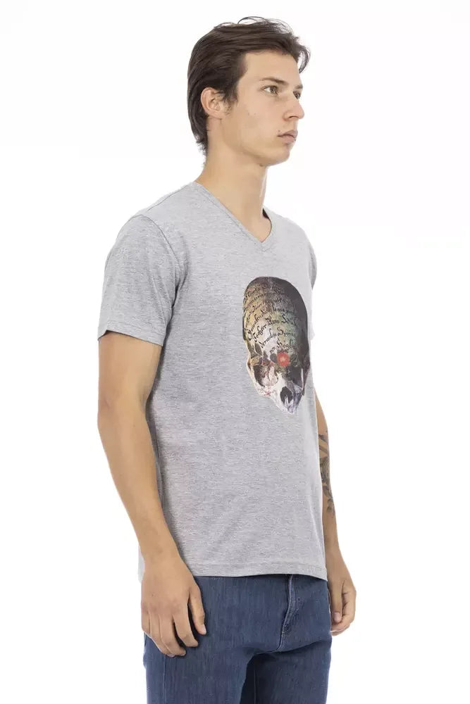 Trussardi Action Gray Cotton Men's T-Shirt - Zeiniez