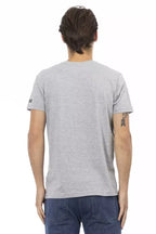 Trussardi Action Gray Cotton Men's T-Shirt - Zeiniez