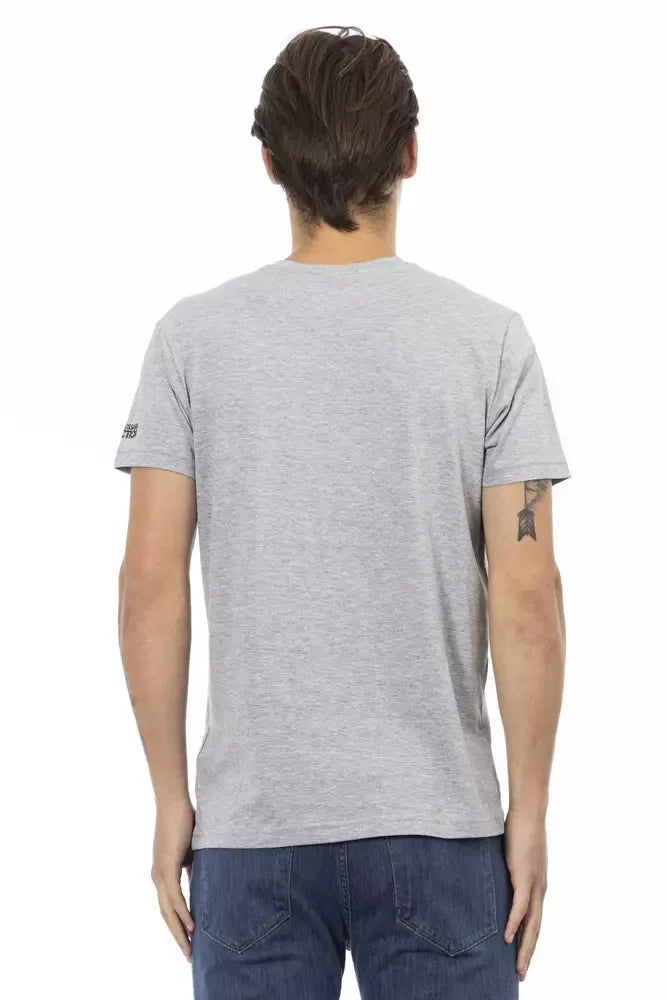 Trussardi Action Gray Cotton Men's T-Shirt - Zeiniez