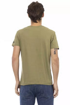 Trussardi Action Green Cotton Men T-Shirt - Zeiniez