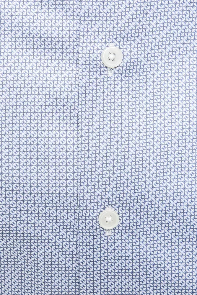 Robert Friedman Light Blue Cotton Men Shirt - Zeiniez