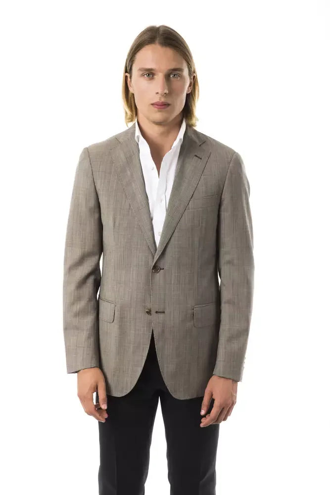 Uominitaliani Gray Wool Mens Blazer - Zeiniez