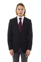 Uominitaliani Black Wool Men's Blazer - Zeiniez