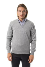 Uominitaliani Gray Wool Men Sweater - Zeiniez
