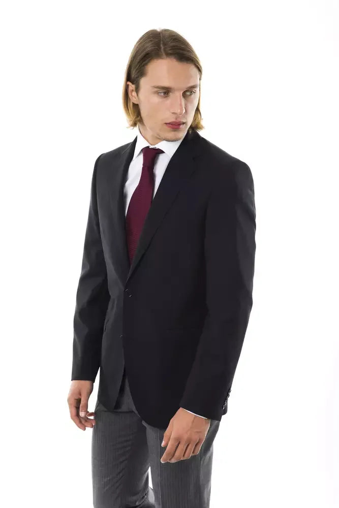 Uominitaliani Black Wool Men's Blazer - Zeiniez