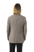 Uominitaliani Gray Wool Mens Blazer - Zeiniez