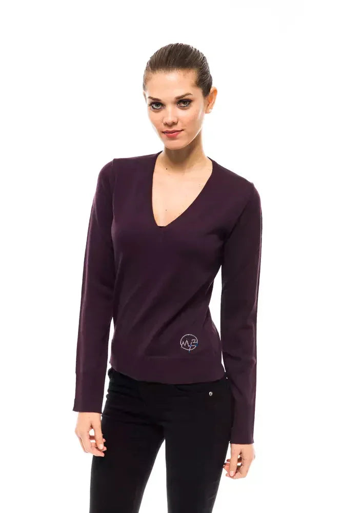 Montana Blu Purple Wool Women Sweater - Zeiniez