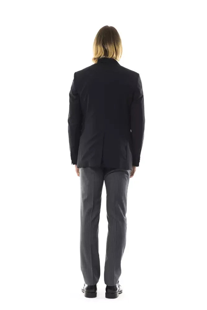 Uominitaliani Black Wool Men's Blazer - Zeiniez