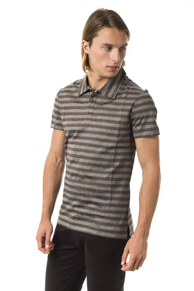 BYBLOS Gray Cotton Men Polo Shirt - Zeiniez