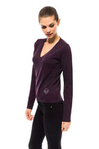 Montana Blu Purple Wool Women Sweater - Zeiniez