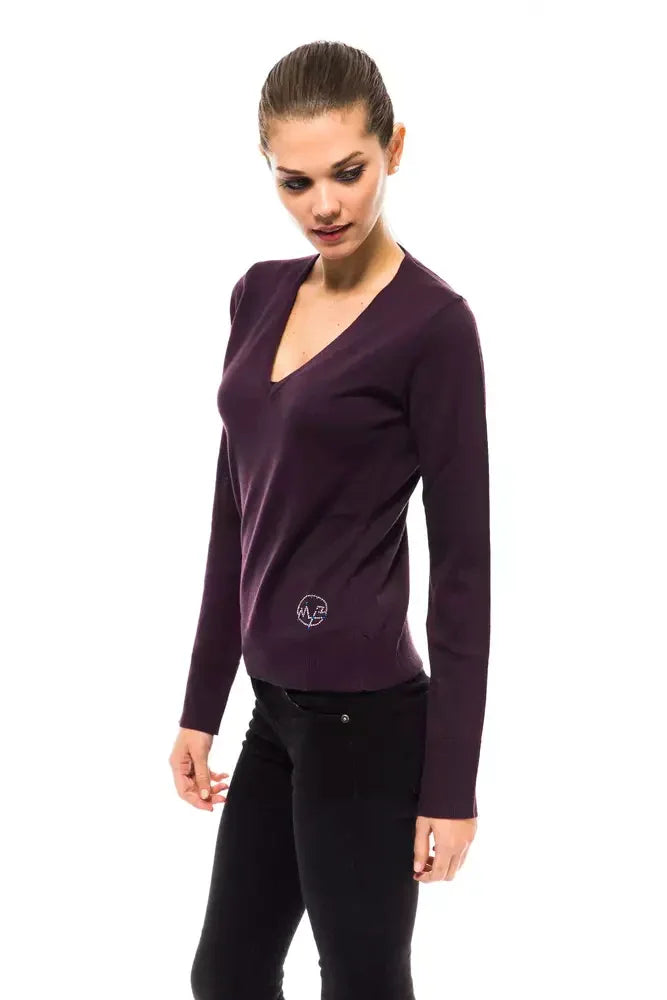 Montana Blu Purple Wool Women Sweater - Zeiniez