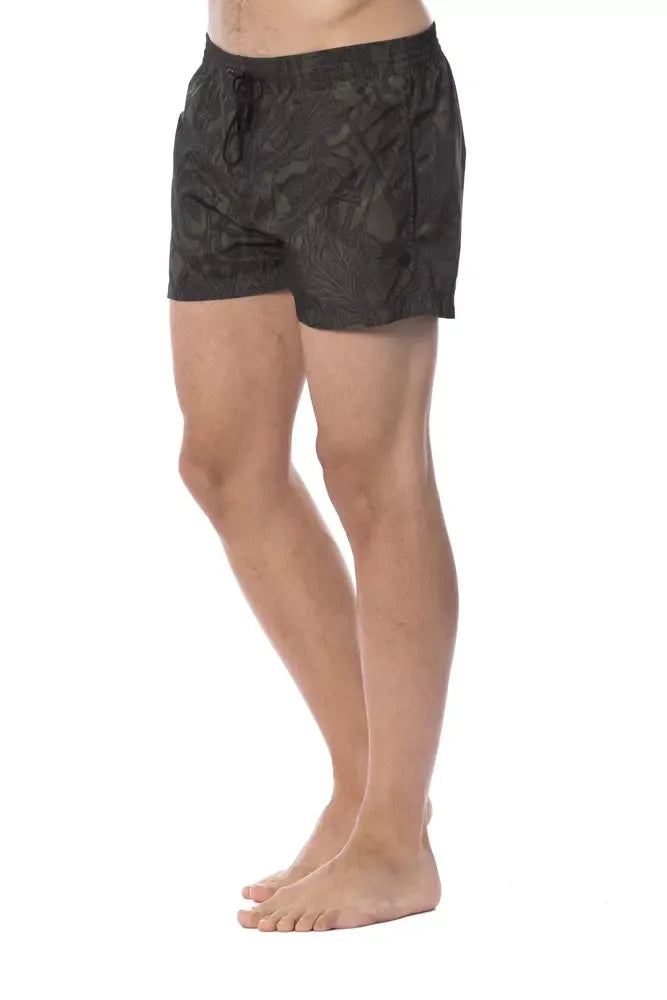 Roberto Cavalli Sport Army Polyester Men's Swimwear - Zeiniez