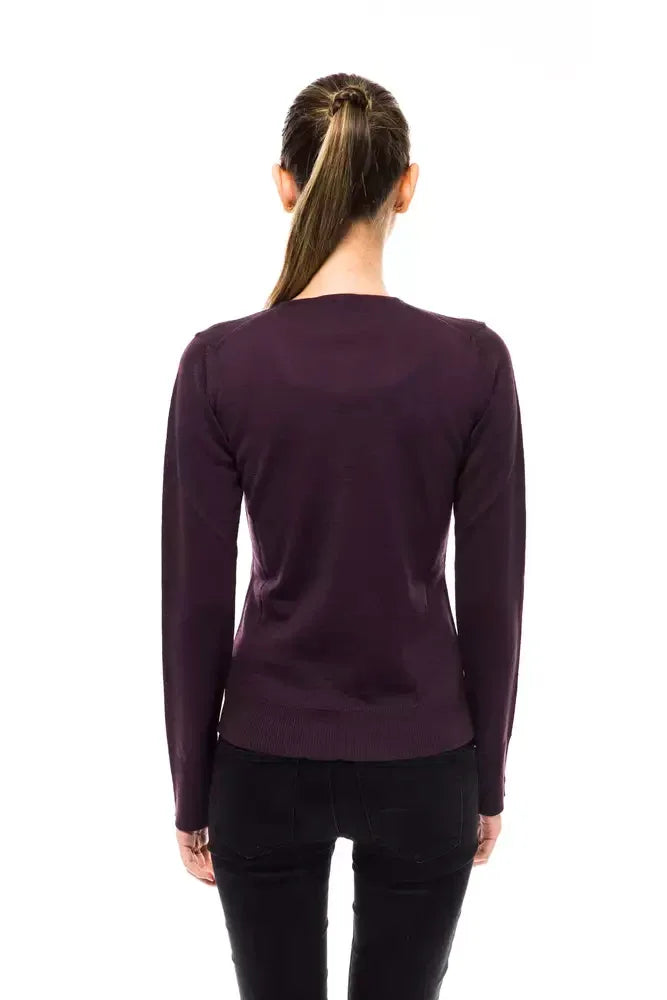 Montana Blu Purple Wool Women Sweater - Zeiniez
