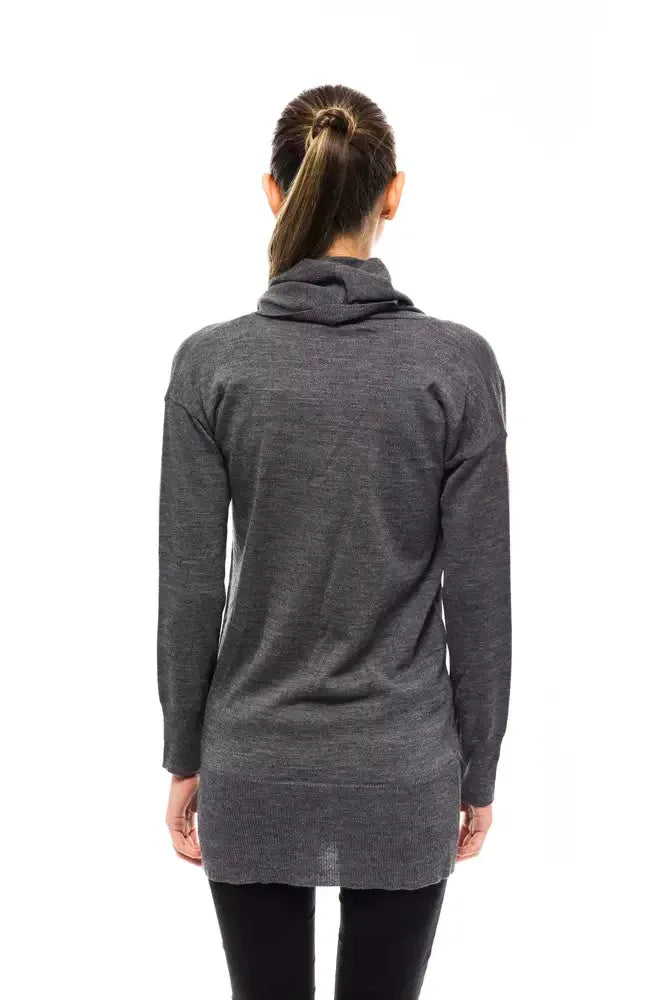 Montana Blu Gray Wool Women Sweater - Zeiniez