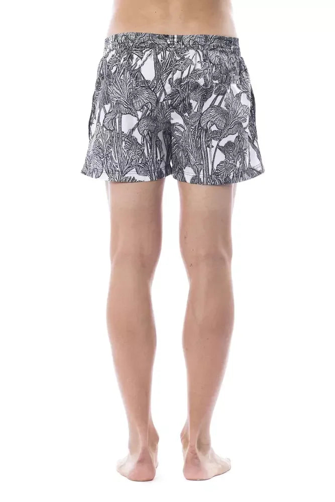 Roberto Cavalli Sport Black Polyester Men Swimwear - Zeiniez