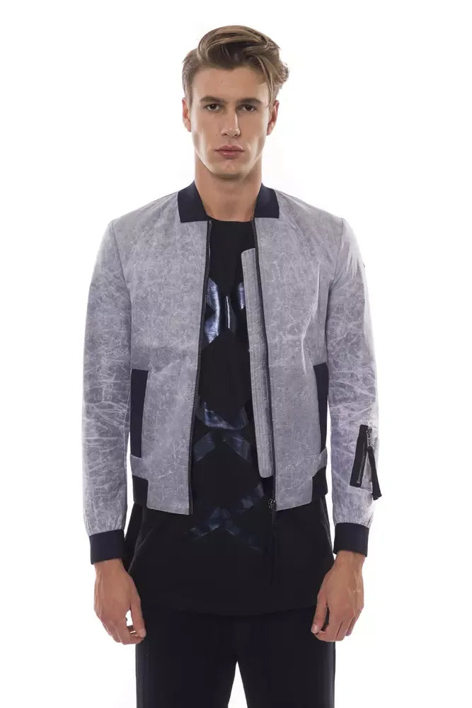 Nicolo Tonetto Gray Polyester Men Bomber Jacket - Zeiniez