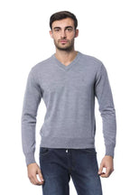 Billionaire Italian Couture Gray Merino Wool Men Sweater - Zeiniez