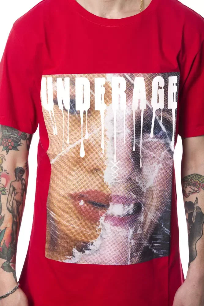 Nicolo Tonetto Red Cotton Men's T-Shirt - Zeiniez