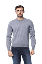 Billionaire Italian Couture Gray Merino Wool Men Sweater - Zeiniez