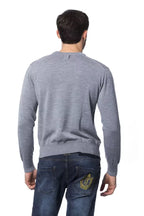 Billionaire Italian Couture Gray Merino Wool Men Sweater - Zeiniez