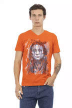 Trussardi Action Orange Cotton Men's T-Shirt - Zeiniez
