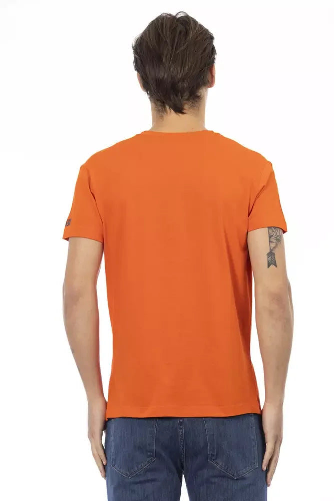 Trussardi Action Orange Cotton Men's T-Shirt - Zeiniez