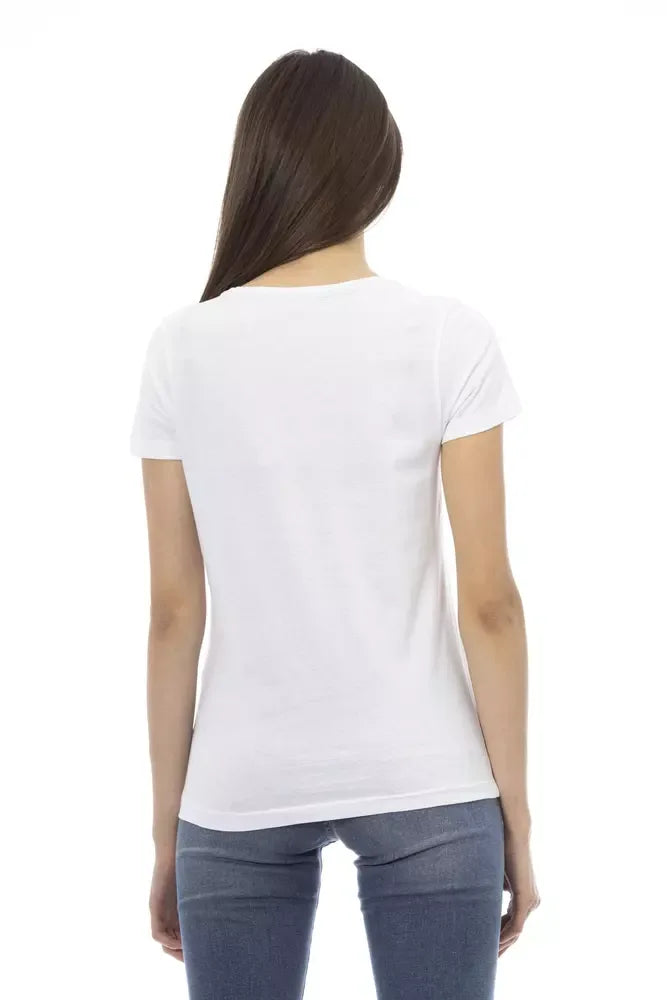 Trussardi Action White Cotton Tops & T-Shirt - Zeiniez