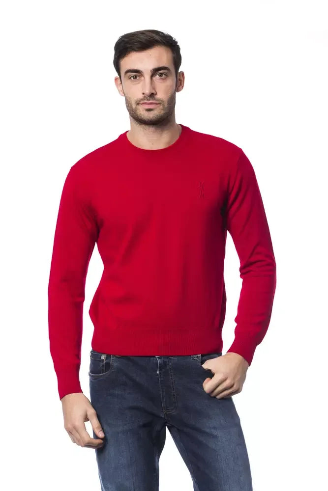 Billionaire Italian Couture Red Merino Wool Men Sweater - Zeiniez