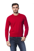 Billionaire Italian Couture Red Merino Wool Men Sweater - Zeiniez