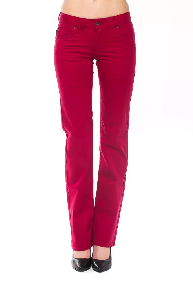 Ungaro Fever Red Cotton Women's Pants - Zeiniez