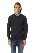 Uominitaliani Gray Merino Wool Men Sweater - Zeiniez
