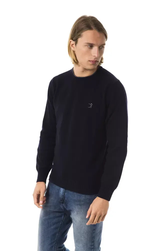 Uominitaliani Blue Wool Men Sweater - Zeiniez
